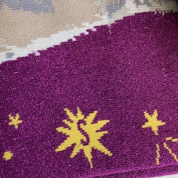 Sock It To Me NWT Llamazing! Women’s Crew Socks Llama Funny Novelty Shimmer Gift - Picture 11 of 13